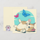 Kat Feestdagenkaart (Voorkant / Achterkant)