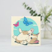 Kat Feestdagenkaart (Staand voorkant)