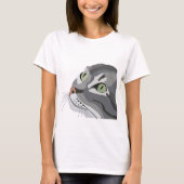 Kat Feline Eyes Cute Animal T-shirt (Voorkant)