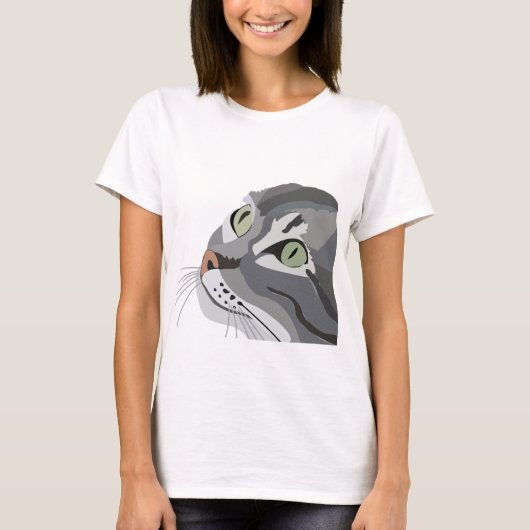 Kat Feline Eyes Cute Animal T-shirt (Voorkant)