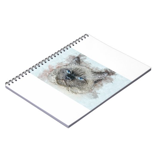 Kat Feline Kitten Pet Head Rag Doll Cat Cute Cute Notitieboek (Linkerzijde)