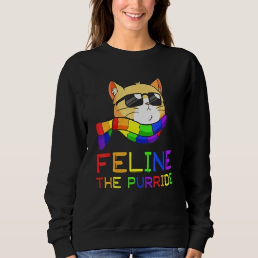 Kat Feline Purride Lgbt Gay Pride Trui (Voorkant)