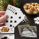 Kat-fietskaartdecolet voor bruin kat pokerkaarten (Insitu)
