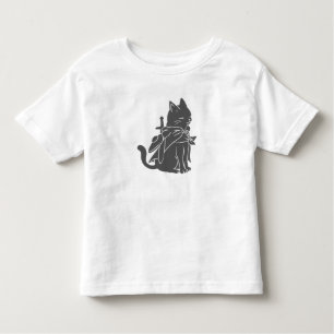 Kat-filhouet van kleur - Kies achtergrondkleur Kinder Shirts
