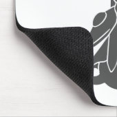 Kat-filhouet van kleur - Kies achtergrondkleur Muismat (Hoek)