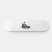 Kat-filhouet van kleur - Kies achtergrondkleur Persoonlijk Skateboard (Horizontaal)