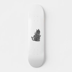Kat-filhouet van kleur - Kies achtergrondkleur Persoonlijk Skateboard