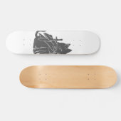 Kat-filhouet van kleur - Kies achtergrondkleur Persoonlijk Skateboard (Horizontaal)