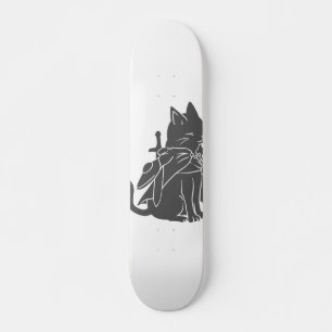 Kat-filhouet van kleur - Kies achtergrondkleur Persoonlijk Skateboard