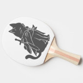 Kat-filhouet van kleur - Kies achtergrondkleur Tafeltennisbatje (Zijkant)