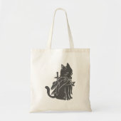 Kat-filhouet van kleur - Kies achtergrondkleur Tote Bag (Voorkant)