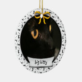 Kat First Hanukkah of First Kerstmis Keramisch Ornament (Rechts)