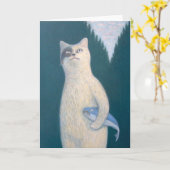 Kat Fish Friends Kaart (Gele Bloem)