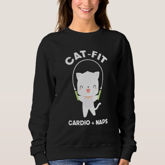 Kat Fit Cardio Slaapjes Kitten Springtouw Spring Trui (Voorkant)