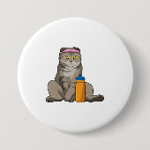 Kat Fitness Drink mok Ronde Button 7,6 Cm (Voorkant)