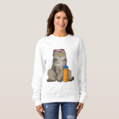 Kat Fitness Drink mok Trui (Voorkant volledig)