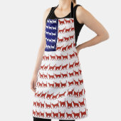 Kat Flag Red White en Blue schort, 4 juli Schort (Insitu)