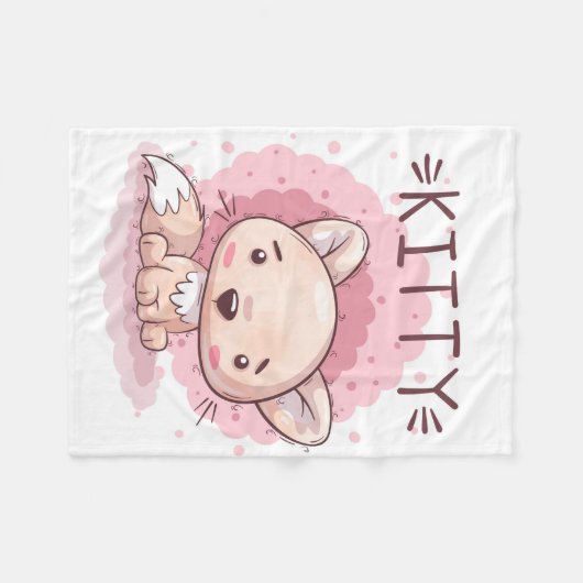 Kat Fleece Blanket (Voorkant (Horizontaal))