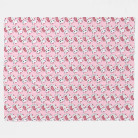 Kat Fleece Blanket Deken (Voorkant (Horizontaal))