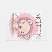 Kat Fleece Blanket Deken (Voorkant (Horizontaal))