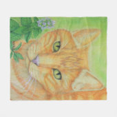 Kat Fleece Deken (Voorkant (Horizontaal))