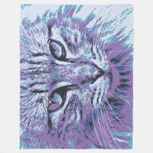 Kat Fleece Deken (Voorkant)