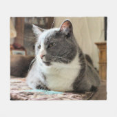 Kat Fleece Deken (Voorkant (Horizontaal))