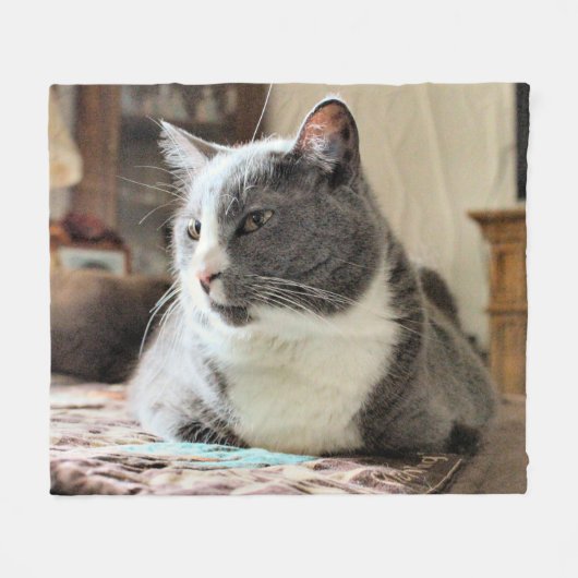 Kat Fleece Deken (Voorkant (Horizontaal))