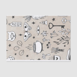 Kat flesje met kettervlinder verlaat sterretje tissuepapier