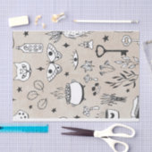 Kat flesje met kettervlinder verlaat sterretje tissuepapier (Craft)