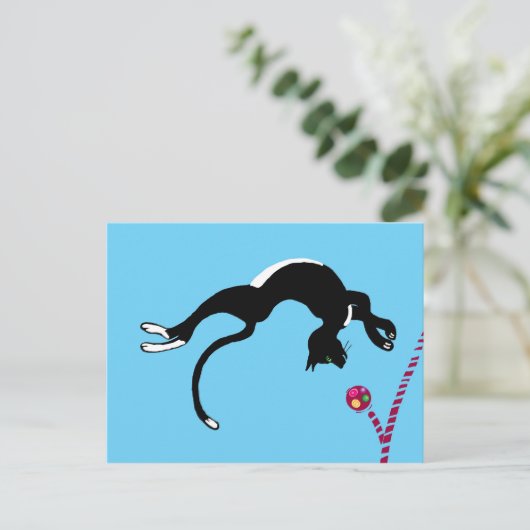 Kat flip briefkaart (Staand voorkant)