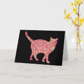Kat Floral Kaart Series 14 Art Note Kaart (Gele Bloem)