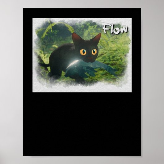 Kat Flow Animatie Film Sticker  Poster (Voorkant)