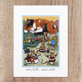 Kat Fluff! Kat- en muisverzorging op maat Briefkaart