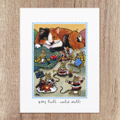 Kat Fluff! Kat- en muisverzorging op maat Briefkaart