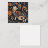 Kat folk art decoration note card notitiekaartje (Voorkant / Achterkant)