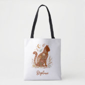 Kat Folk Art – Hemelse Katachtige Mama Cadeau Tote Bag (Voorkant)