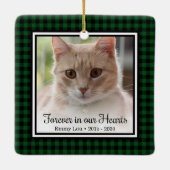 Kat 'Forever In Our Hearts' Keramisch Ornament (Achterkant)