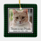 Kat 'Forever In Our Hearts' Keramisch Ornament (Voorkant)