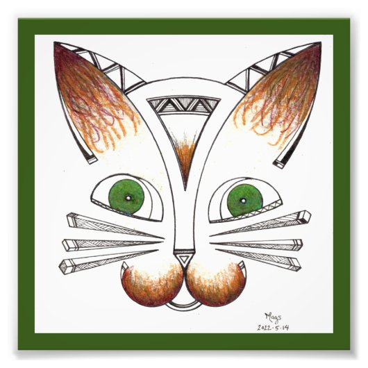 Kat Foto Afdruk (Voorkant)