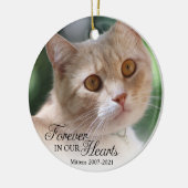 Kat Foto Altijd in Onze Hartjes Keramisch Ornament (Links)
