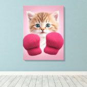 Kat Foto Canvas Afdruk (Insitu (Houten vloer))