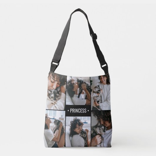 Kat Foto Collage met Monogram Crossbody Tas (Voorkant)