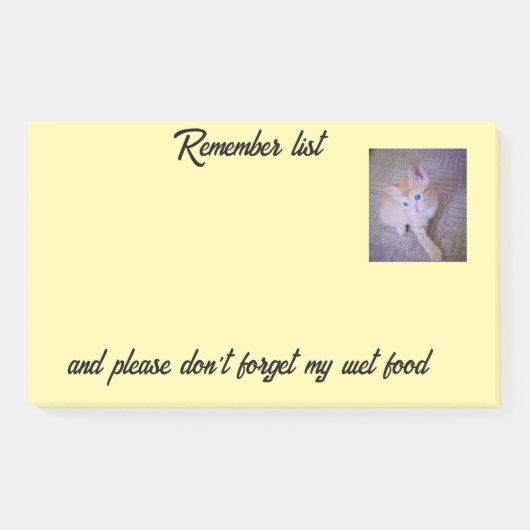 Kat Foto Herinneringslijst Post-Its Post-it® Notes (Voorkant)