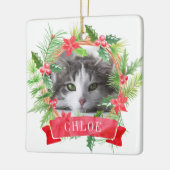 Kat Foto Hulst Krans Keramisch Ornament (Links)