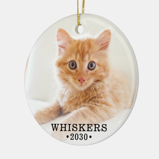 Kat Foto Keramisch Ornament (Links)