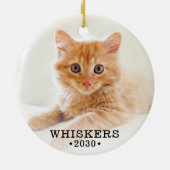 Kat Foto Keramisch Ornament (Achterkant)