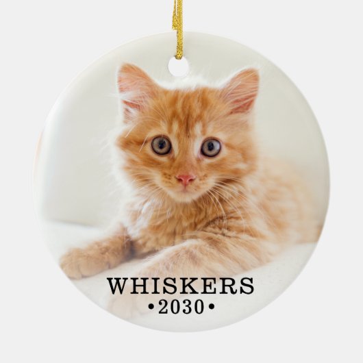 Kat Foto Keramisch Ornament (Achterkant)