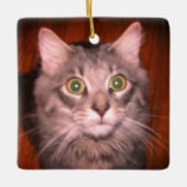 Kat Foto Keramisch Ornament (Voorkant)