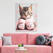 Kat Foto Kunst Canvas Afdruk (Insitu (Woonkamer))